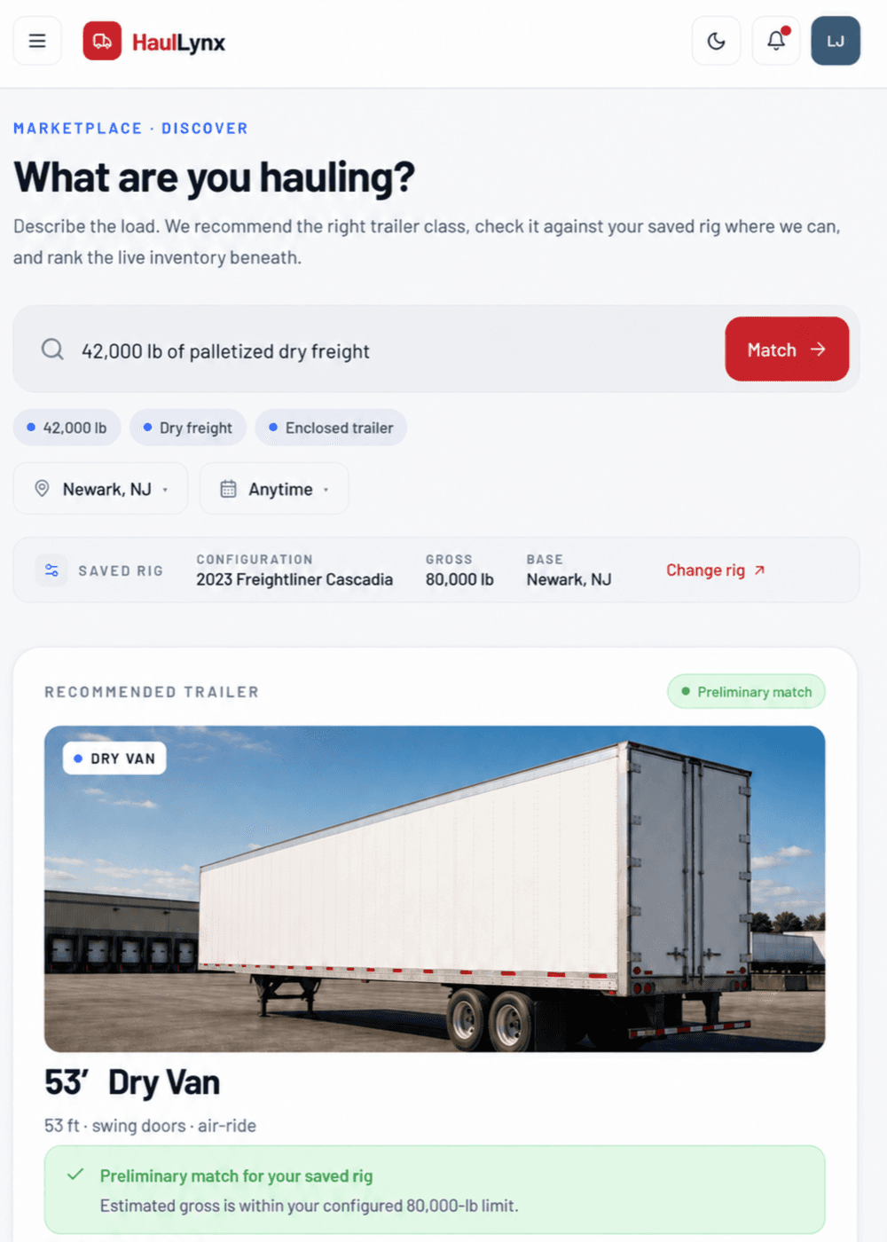 Trailer marketplace